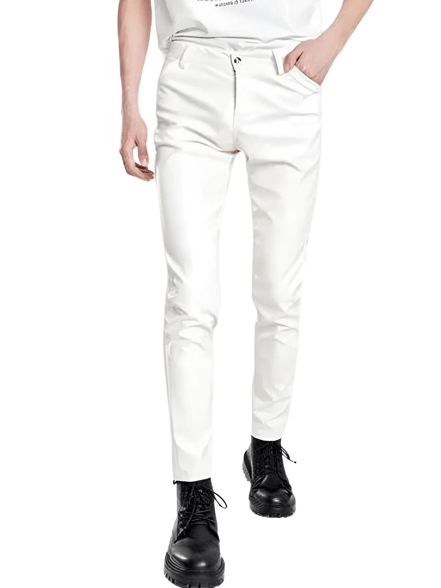 Slim Fit Men's Leather Pants