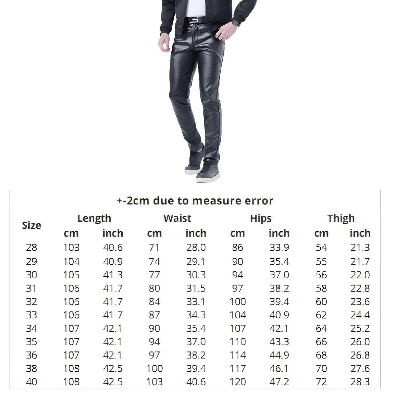 Slim Fit Men's Leather Pants