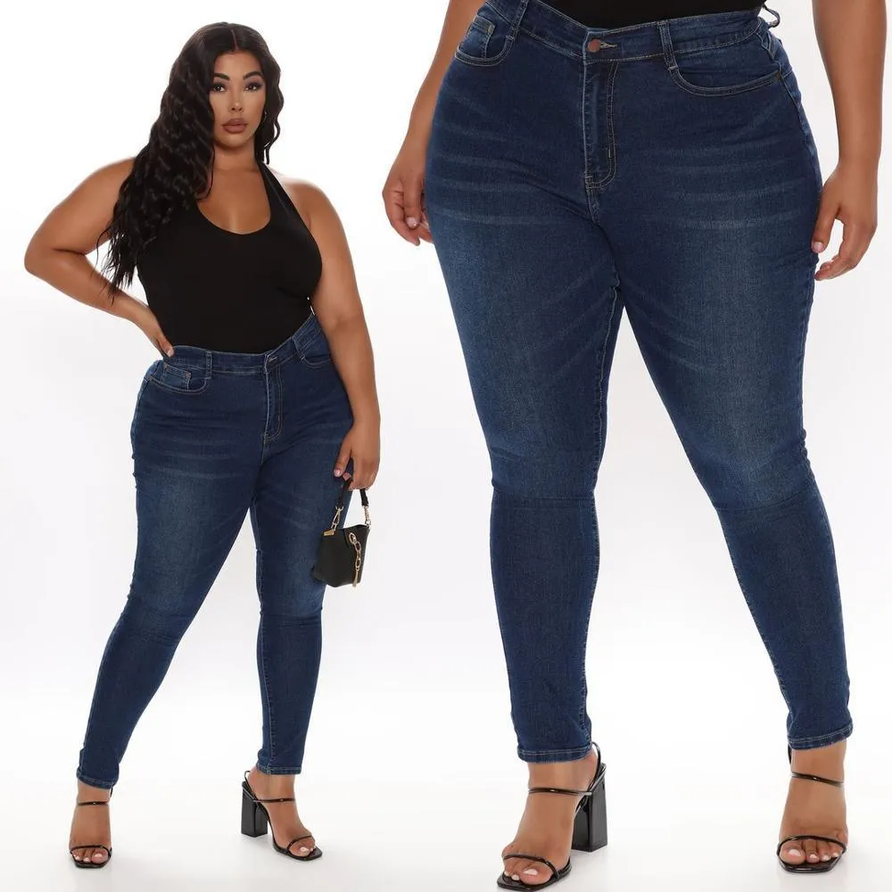 Stretch Denim Pencil Pants For Women