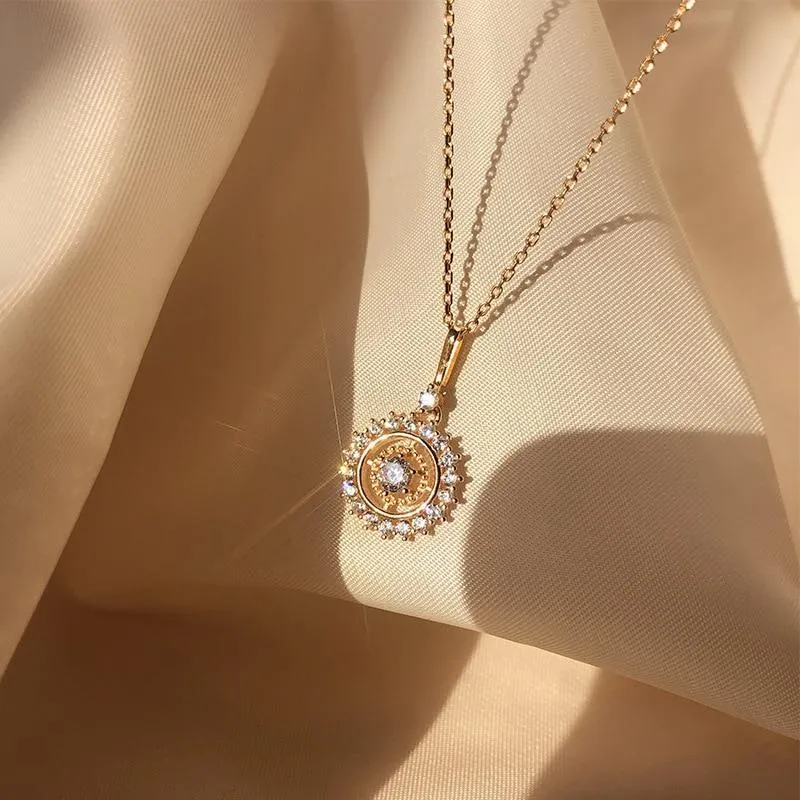 Sunflower Necklace for Women Chain Necklace Fashion Jewelry