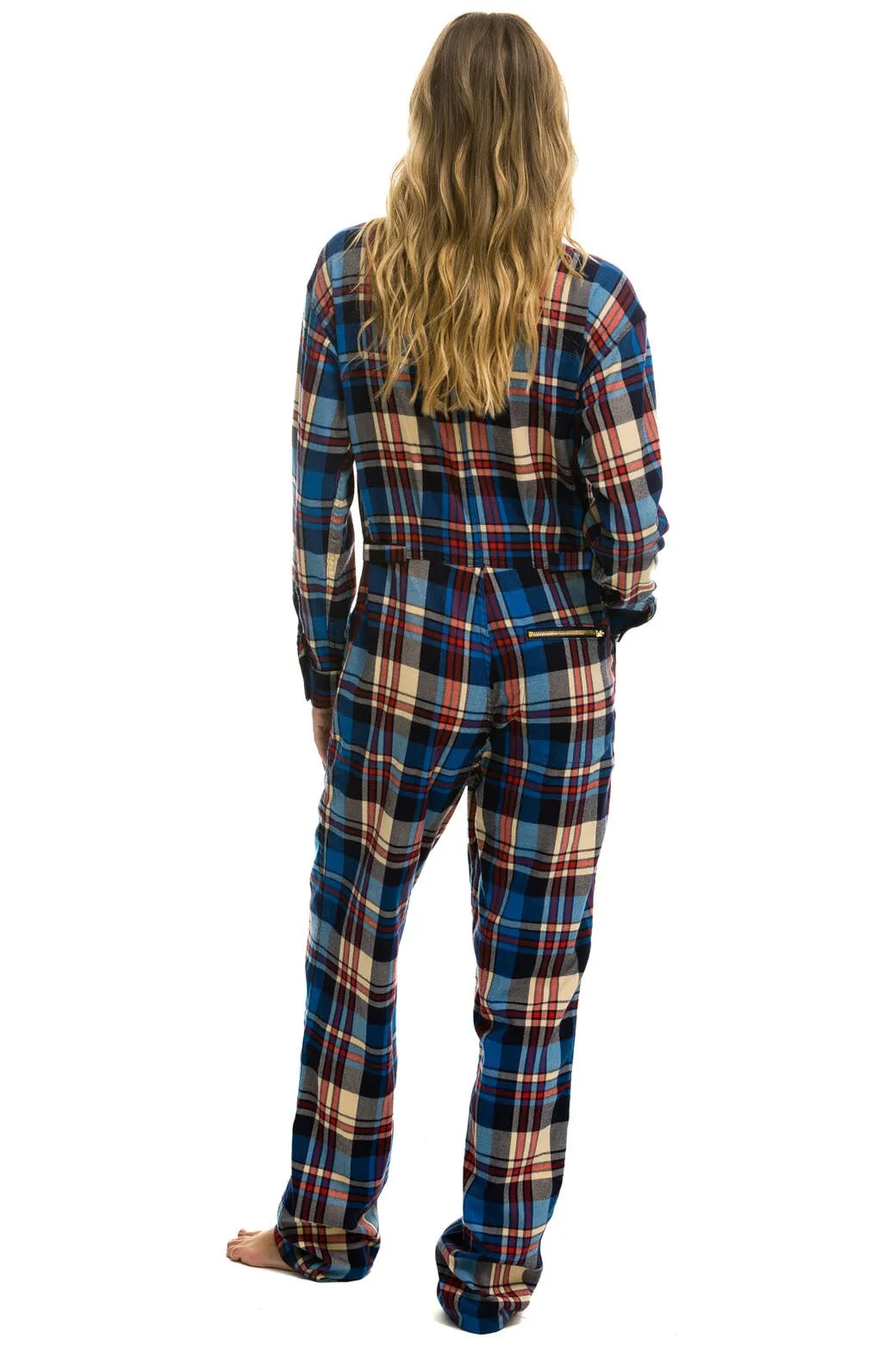 UNISEX PLAID FLIGHT SUIT - PATRIOT PLAID