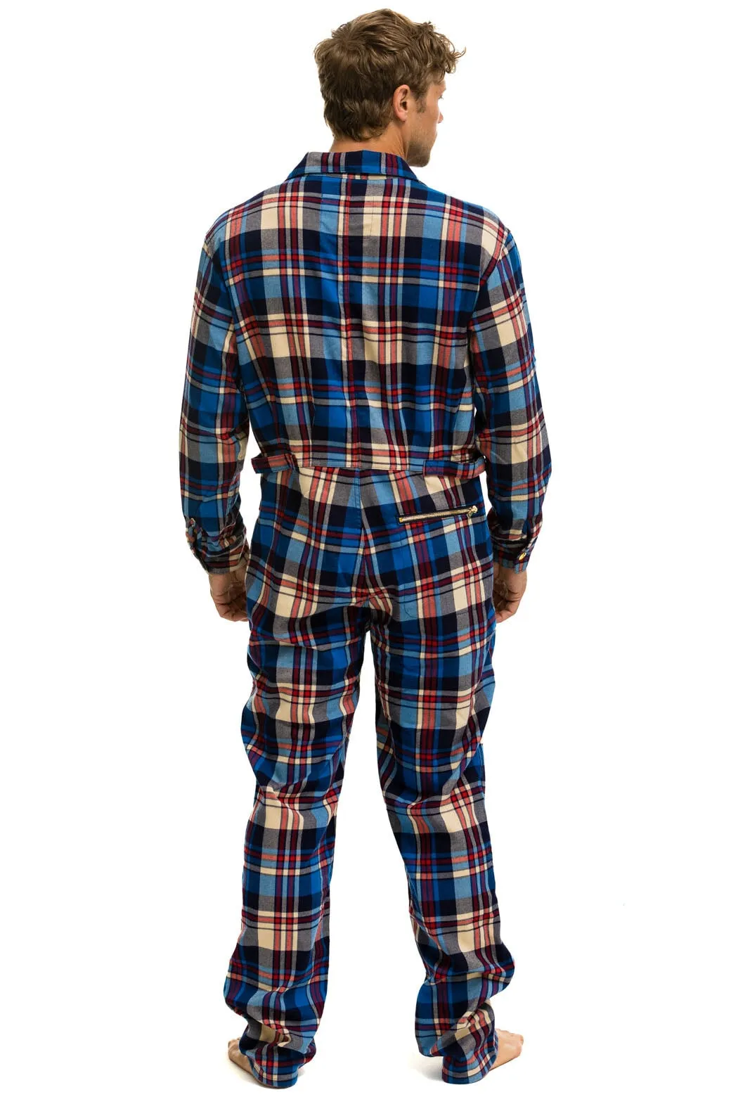 UNISEX PLAID FLIGHT SUIT - PATRIOT PLAID