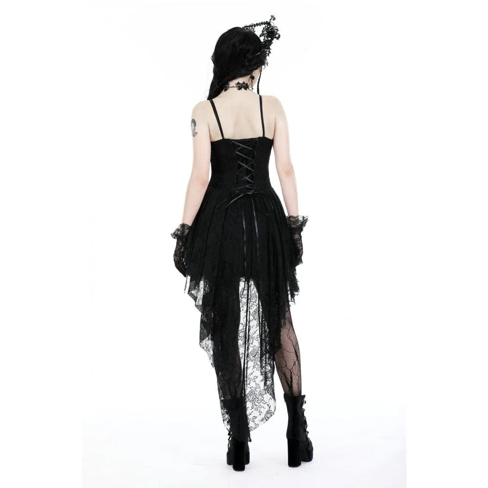 Women's Gothic Rose High-low Slip Wedding Dress