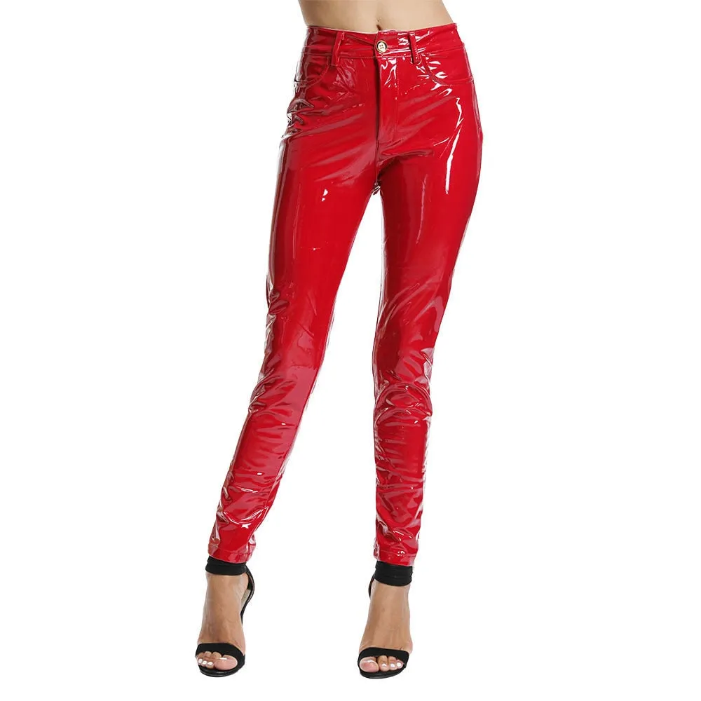 Women's PU Leather Pants Sexy Stretch Women's Pants Bodycon Winter Women Leather Pants Women Trousers Pantalon Female